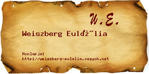 Weiszberg Eulália névjegykártya